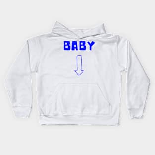 pregnancy announcement boy Kids Hoodie